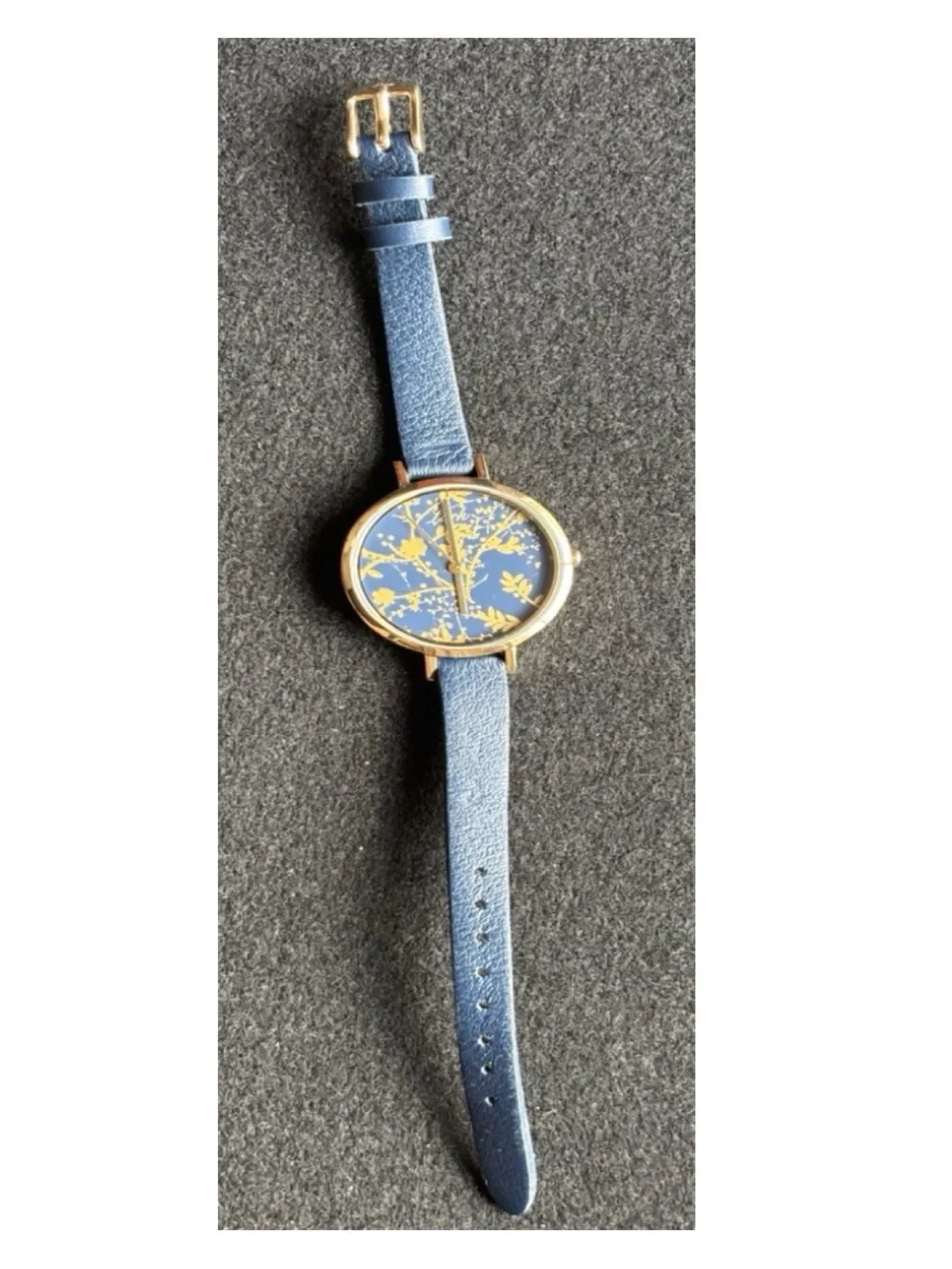 NWOT** Anthropologie LARK London Huxley Leather Watch **Needs Battery